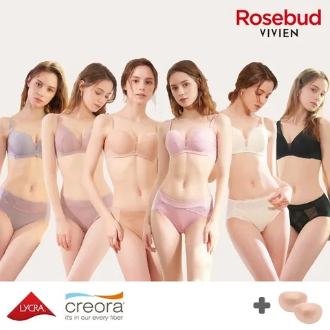 [방송히트] 비비안 로즈버드 153 스킨 앤 누디 노와이어 브라팬티 세트 13종