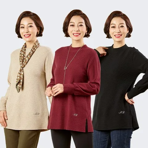 [마담엘레강스] 폴리아나 로고 핫픽스 니트 K204KT01