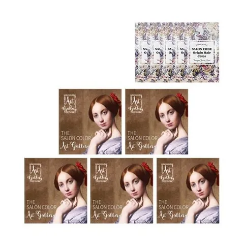 더 살롱 컬러 아트갤러리 염색제 순수 새치커버 셀프 염색약 5개+샘플 5개