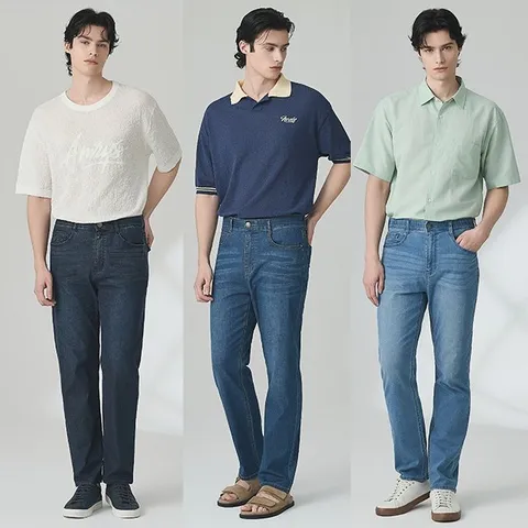 뱅뱅 26SS 남성 여름 라이크라 스트레이트 데님 3종