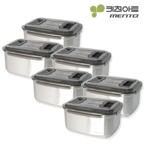 키친아트 멘토 김치통 5호(9.5L) 김장밀폐용기 6종세트