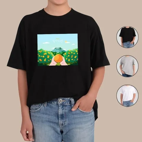 커플티 반팔티 단체반팔티 힐링 가족티 제주여행 (WFHUANP)