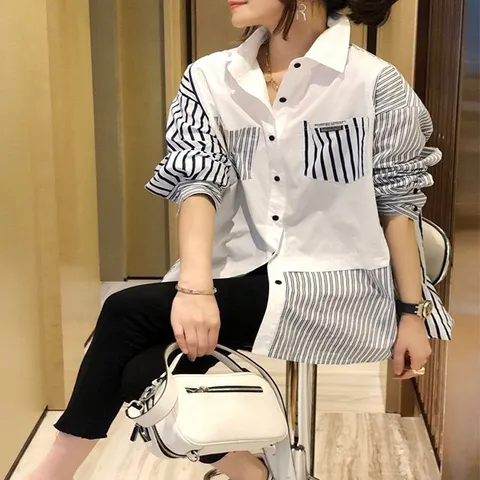 플로레센스 스마일 스트라이프 셔츠