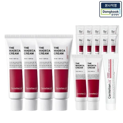 [본사직영] 센텔리안24 더 마데카크림 45ml 4개 + 15ml 2개 + 1ml 10매 + 인텐스 리프팅 아이크림 15ml