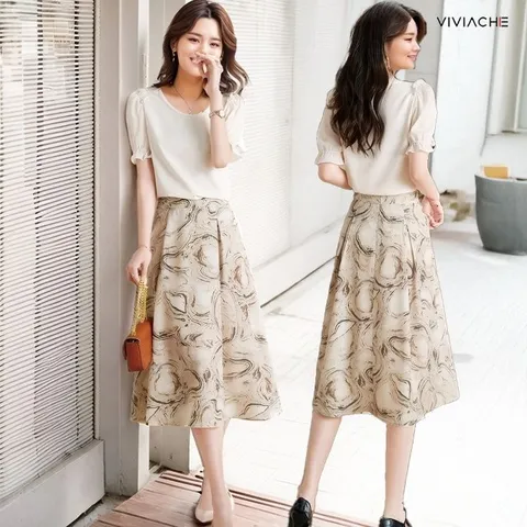 비비아체 주얼리 러플 투피스