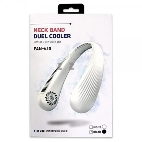 IS-SA 넥밴드형 듀얼 팬 아이스 쿨러 FAN-410 / 블랙 화이트