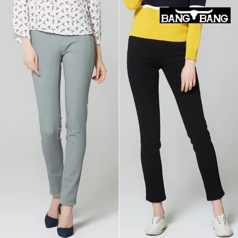 [뱅뱅] 여성 스판 컬러데님 2종세트
