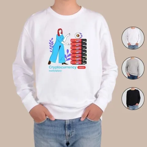 맨투맨 전색상 가상화폐 비트코인 알트코인 BITCO2 (WFG34K8)