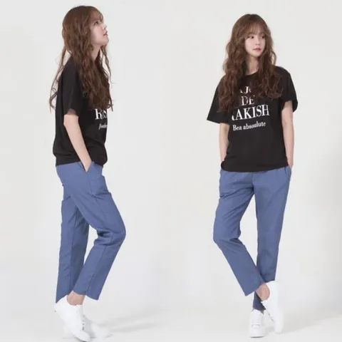 세미 마바지 린넨팬츠 통바지 여성 린넨 팬츠 편한 (WFK34L0)