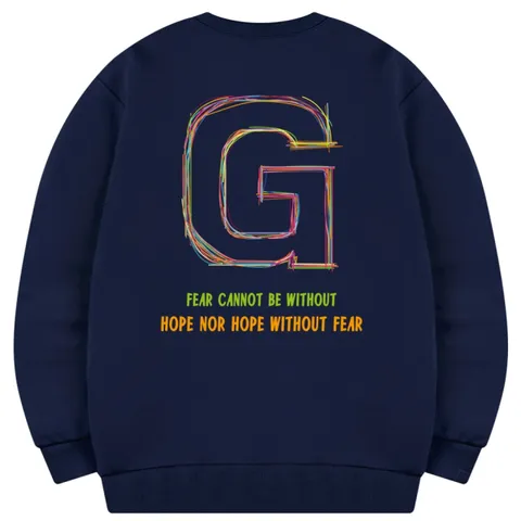 컬러펜실 기모 맨투맨