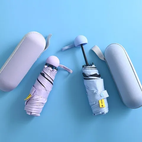 1+1 초경량 5단 미니 우산 양산 겸용_튼튼한 접이식 미니 우산 암막 우양산(5컬러)