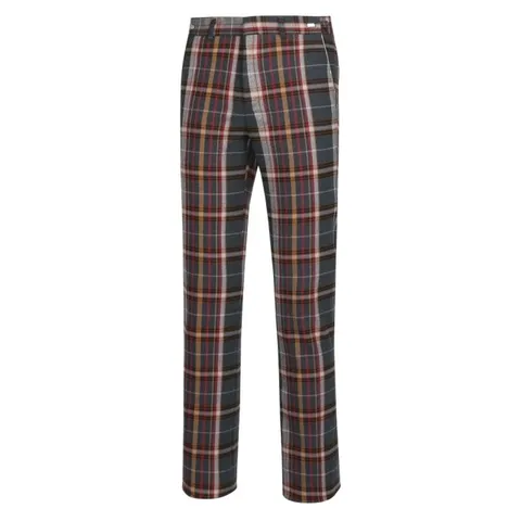 남성 가을 겨울 노턱 캐주얼 체크 골프 바지 JW-PTWG-84-차콜