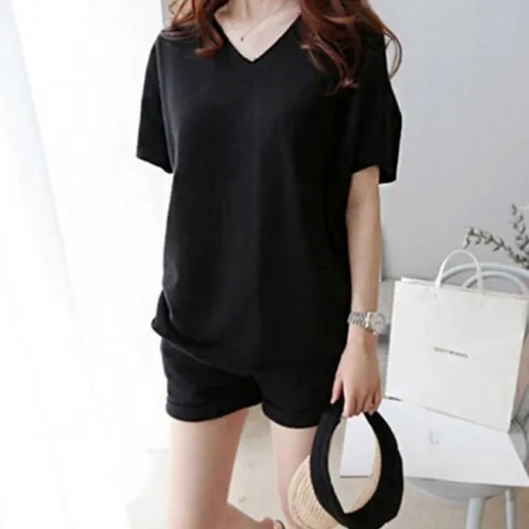 인기 여성 반팔 반바지 세트 캐주얼 여름 트레이닝복 (WFHUO8S)