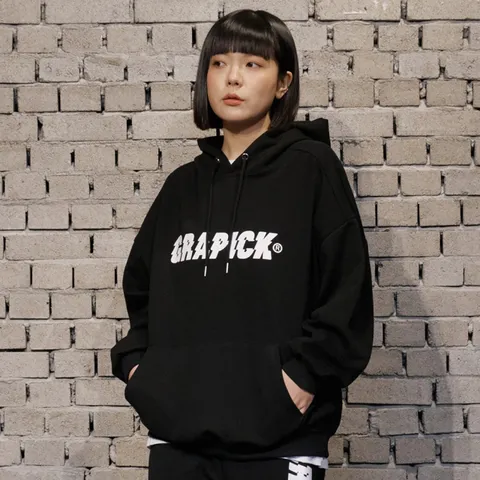 크로스폰트 기모 W후드티