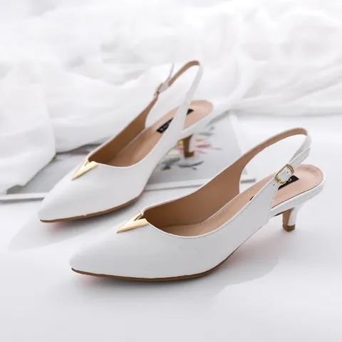 갓슈 골든튠 5cm 미들힐 슬링백 수제화 샌들