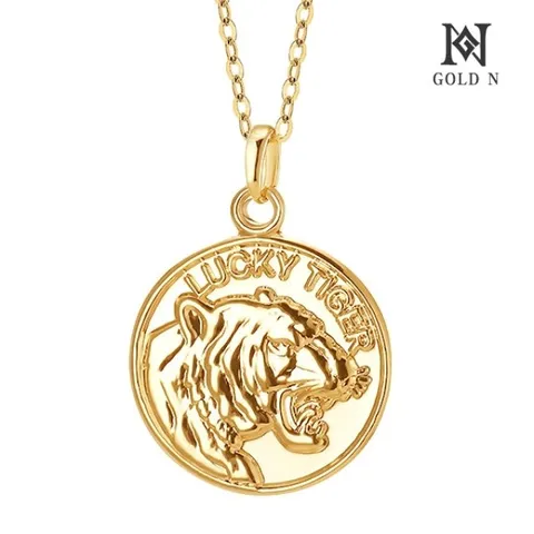 [골드앤] 14K 호랑이 코인 목걸이 대
