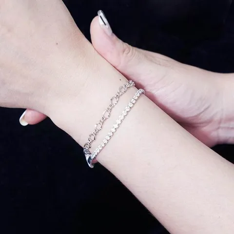 [보리심] 미니 키스 팔찌 실버925 순은 여자팔찌 선물용