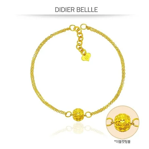 [디디에벨라] 24k 컷팅 원볼  팔찌3.75g