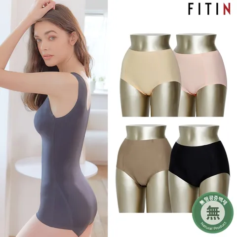 [피트인] 4종세트 노라인 하이웨스트 누디삼각팬티2차 빅사이즈