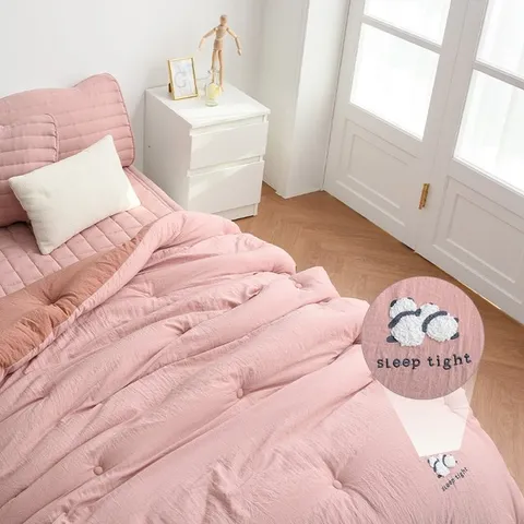 보네브 부드럽고 폭신한 워싱 푸바링 마이크로 모달 부클 자수 차렵이불S (5colors)