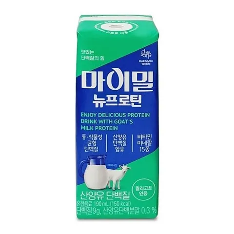 마이밀 마시는 뉴프로틴 산양유 단백질 190ml x 16팩 2박스 고단백 드링크 D