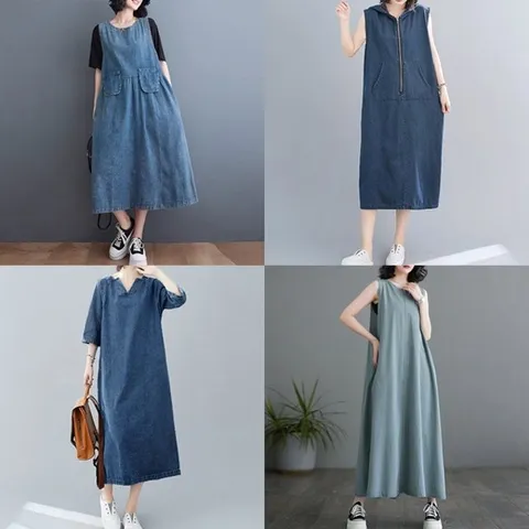 [에이주미] 빅사이즈 원피스/데님원피스/여름원피스/데일리룩/바캉스룩 (택1)