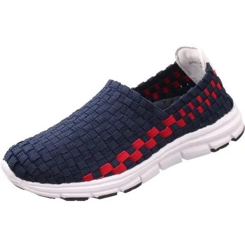 [월드컵]남여아동화 우븐키즈슈즈 슬맆온 네이비레드