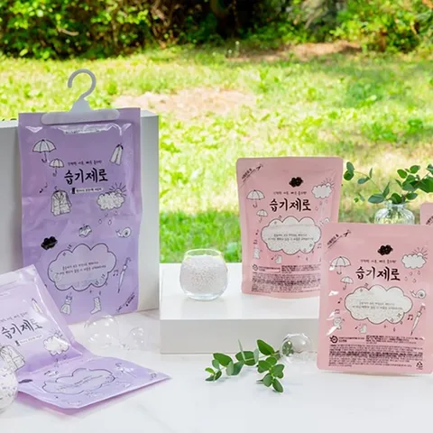 [습기제로] 대용량 습기제거제 제습제 60종 세트 (스탠드형 200g 28개+옷걸이형 200g 12개+옷보관커버20장)