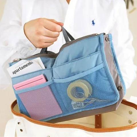 컬러풀 메쉬 이너백 파우치 파는곳 이네 정리 여성 포켓 보관 가방 백인백 (WFIUZLS)