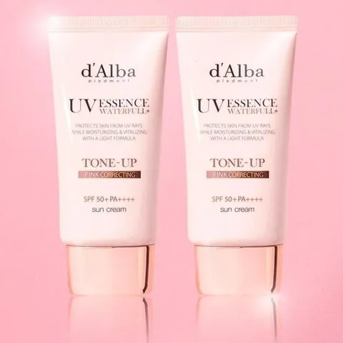 달바 워터풀 핑크 톤업 선크림 비건 물광 50ml x 2개