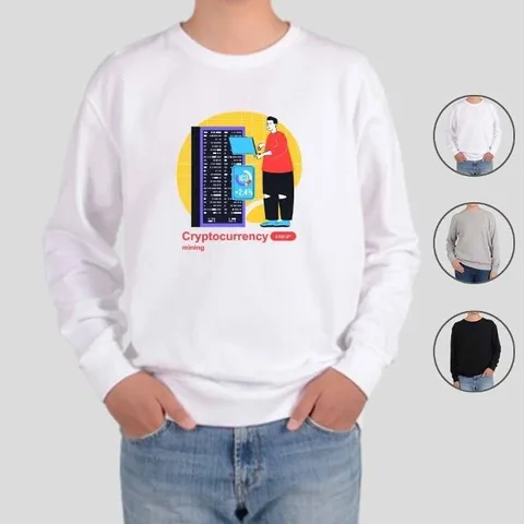 맨투맨 전색상 가상화폐 코인 블록체인 디자인 (WFG34KA)