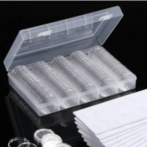 동전보관함 100pcs 동전 코인 엔화 수집 보관 케이스 수집함 (WFJ2FQQ)