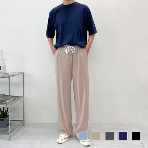 밴딩 핏 쿨원단 쿨바지 팬츠 차르르핏 남자코디 (WFHZBFF)