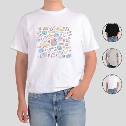 애쉬오트밀 반팔티 카페 창업 용품들 (WFG2QZV)