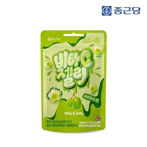 종근당 영국산 비타민C 1000 구미젤리 샤인머스켓 42g 1봉