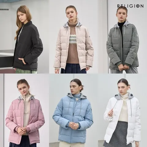 릴리전 25FW 디테처블 후드 패딩 점퍼 1종, 여성