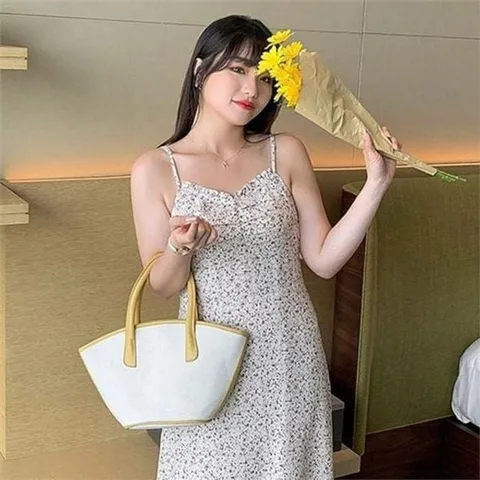 [라일리여성의류] Rly 플라워 민소매 원피스 휴양지 나시 원피스 여름