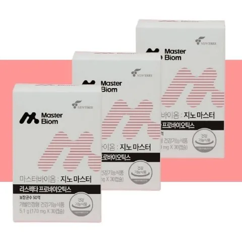 [마스터바이옴] 마스터바이옴 지노마스터 여성질유산균 170mg x 30캡슐 (3박스)