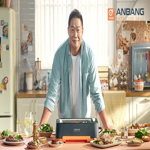 안방 전기그릴 본체+팬 2종(그릴팬/볶음팬)+크린필터 1개