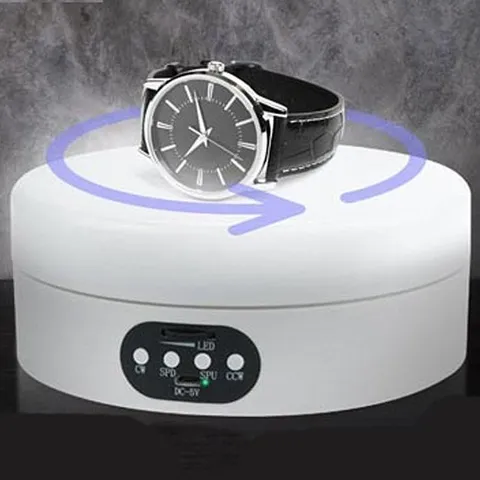 조명 회전 스탠드 16cm 하단조명 원형 진열대 (WFKAB4D)