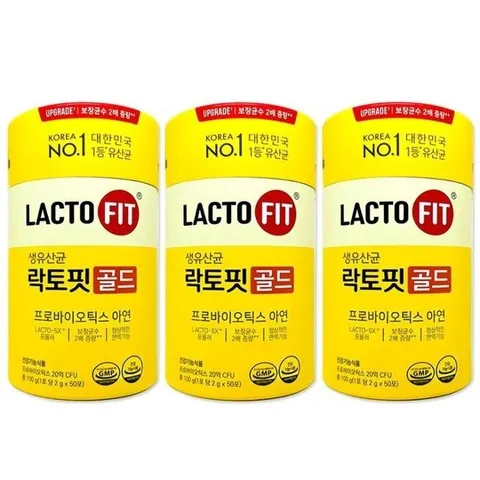 [종근당건강] 생유산균 락토핏 골드 2g X 50포 3통 dn