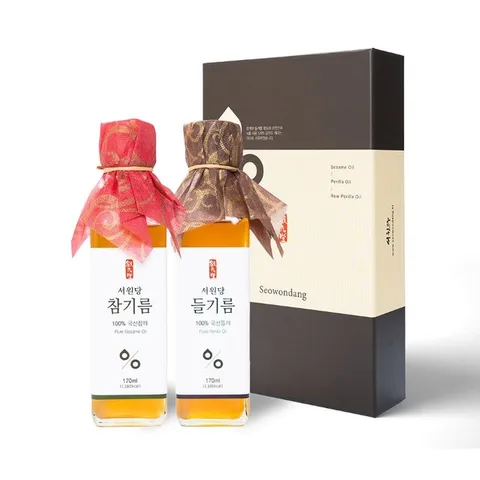 [서원당] 강원도 (참기름/들기름) 선물세트 1호 [참170ml+들170ml]