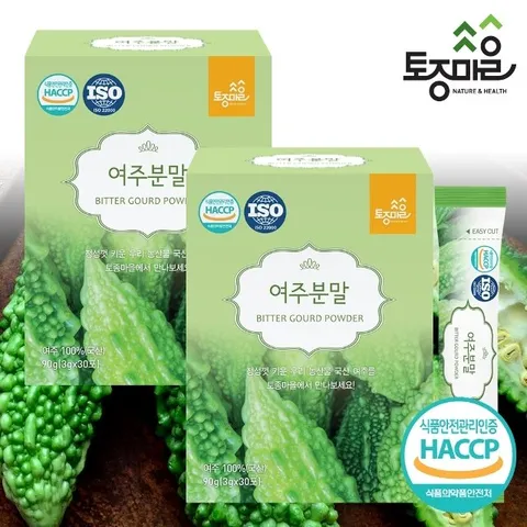 [토종마을]HACCP인증 국산 여주분말 30스틱 X 2개