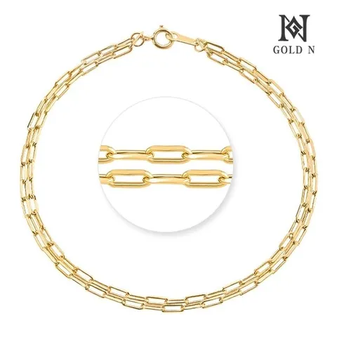 골드앤 14K 럭스 클립체인 두줄 팔찌