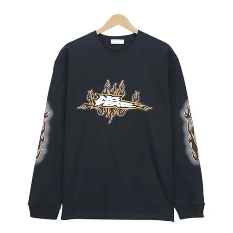 스콰즈 남자 긴팔티셔츠 면티 오버핏 프린팅 긴팔티 SPT067