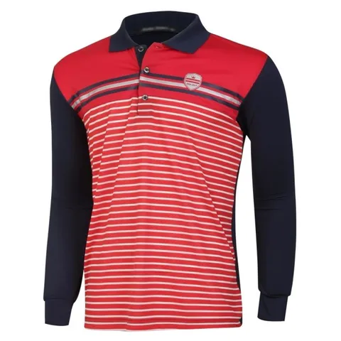 남성 스트라이프 골프 카라티 LM-KAAG-780-레드