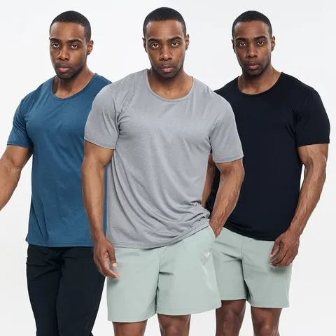 [파라고나] 1+1+1 아이스 쿨링 솔리드 라운드 반팔 티셔츠 3color