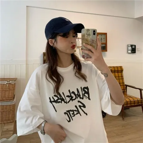 빅사이즈티셔츠 여성티셔츠 루즈핏 티셔츠코디 20대