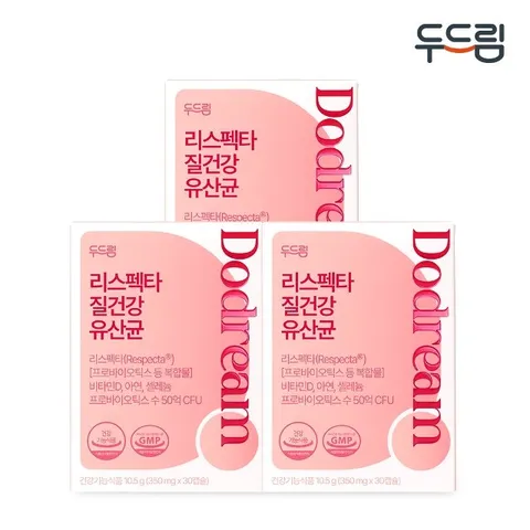 [두드림] 리스펙타 질 건강 생유산균 30캡슐 x 3박스 (3개월분)