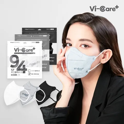 [W shopping] KF94 국내생산 2D 새부리형 4중 컬러 마스크 소형 대형 총 100매